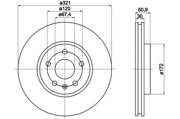 Tarcza hamulcowa przednia 23118530 General Motors