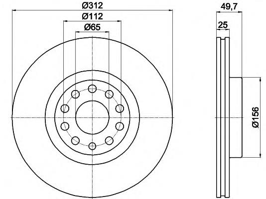 8DD355109521 HELLA tarcza hamulcowa przednia