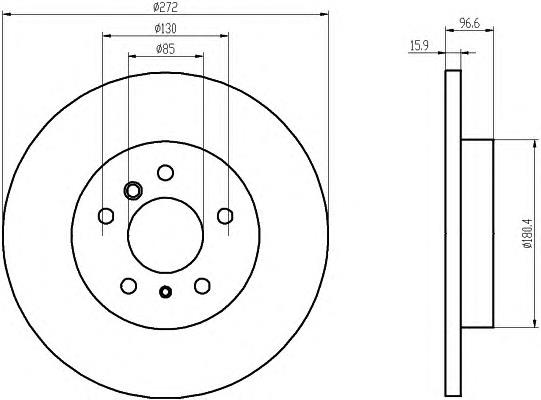 Tarcza hamulcowa tylna Mercedes A902423071207