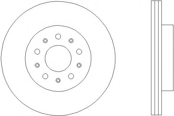 8DD355107611 HELLA tarcza hamulcowa przednia