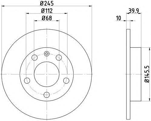 Tarcza hamulcowa tylna VAG 8E0615601B