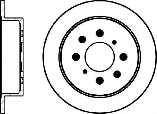 Tarcza hamulcowa tylna 108390 Febi