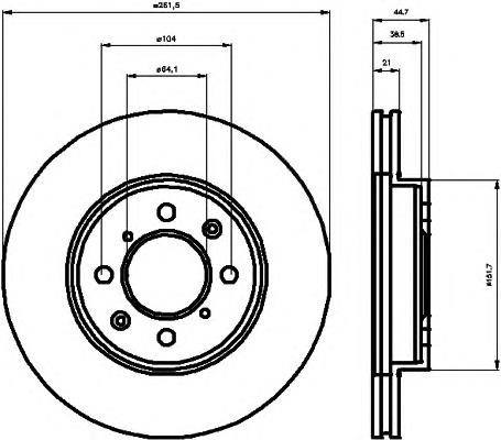 45251SCC900 Honda Tarcza hamulcowa przednia