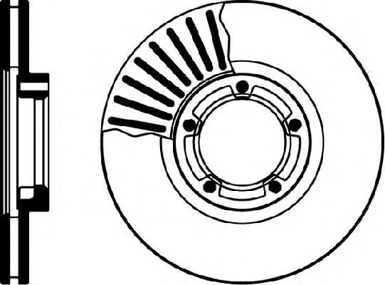 Do koszyka 5029815 Ford Tarcza hamulcowa przednia