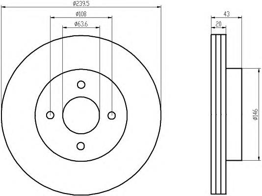 6191064 Ford Tarcza hamulcowa przednia