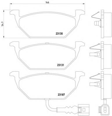 8DB 355 008-551 HELLA klocki hamulcowe przednie tarczowe