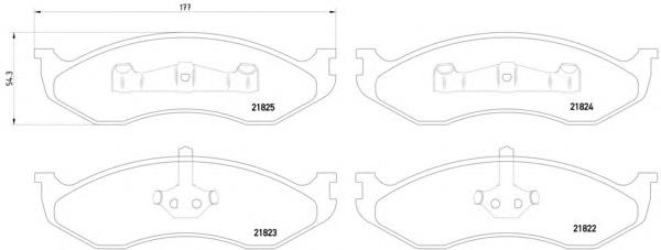 V1010058 Chrysler Klocki hamulcowe przednie tarczowe