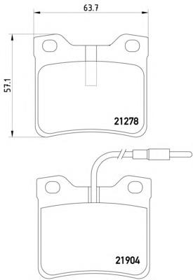 Okładziny (klocki) do hamulców tarczowych tylne Mercedes A0024204820 cena, od 18,60 USD