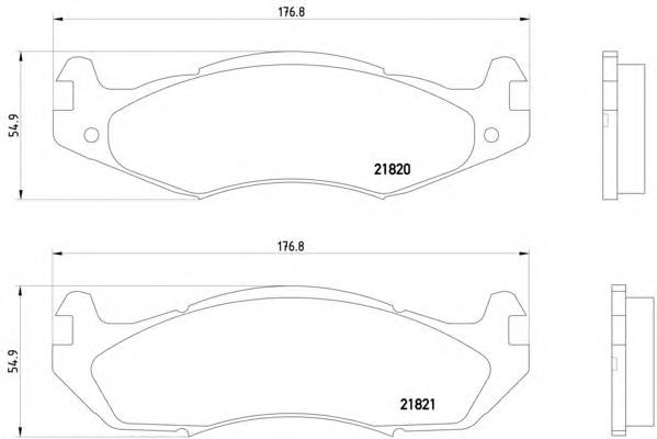 Klocki hamulcowe przednie tarczowe Chrysler MKD203 cena, od 37,45 USD