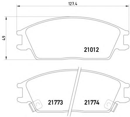 8DB355006-271 HELLA klocki hamulcowe przednie tarczowe