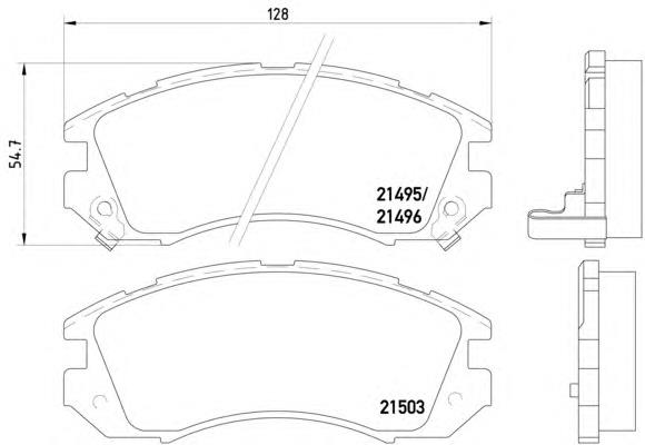 Do koszyka 26296AA161 Subaru Klocki hamulcowe przednie tarczowe