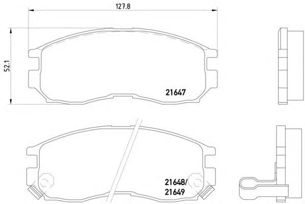 Klocki hamulcowe przednie tarczowe MB389533 Mitsubishi