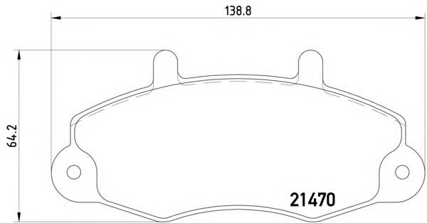 Klocki hamulcowe przednie tarczowe Ford AM93VX2K021A2A