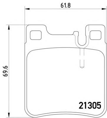 Okładziny (klocki) do hamulców tarczowych tylne Mercedes A0034204920 cena, od 16,11 USD