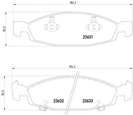 5018592AA Chrysler Klocki hamulcowe przednie tarczowe