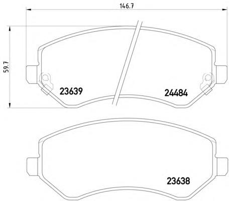 05066427AA Chrysler Klocki hamulcowe przednie tarczowe
