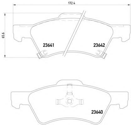 VE101216 Chrysler Klocki hamulcowe przednie tarczowe