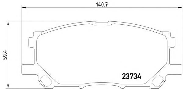 8DB355010071 HELLA klocki hamulcowe przednie tarczowe