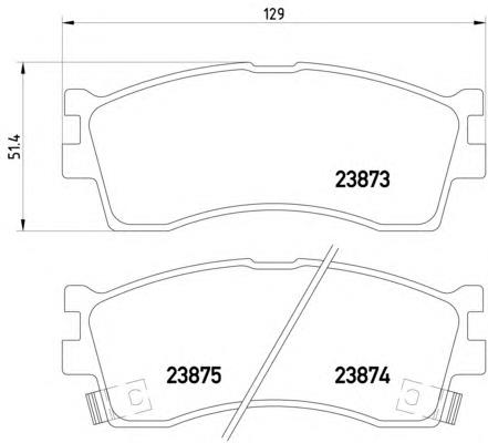 Klocki hamulcowe przednie tarczowe 0K9D03328Z Hyundai/Kia