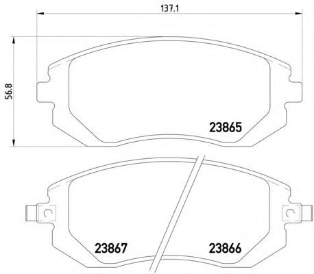 Do koszyka 26296AG020 Subaru Klocki hamulcowe przednie tarczowe