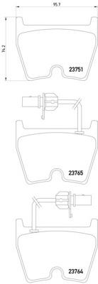 Klocki hamulcowe przednie tarczowe HELLA 8DB355009191 cena, od 42,08 USD