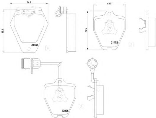 Klocki hamulcowe przednie tarczowe 4D0698151AD VAG