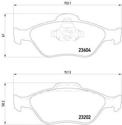 Klocki hamulcowe przednie tarczowe 2612832 Ford