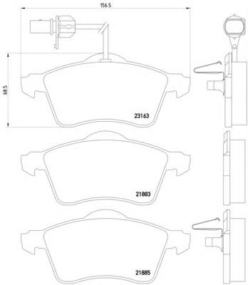 7D0698151F VAG Klocki hamulcowe przednie tarczowe