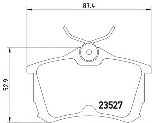 Okładziny (klocki) do hamulców tarczowych tylne Honda 43022SEAE01 cena, od 16,69 USD