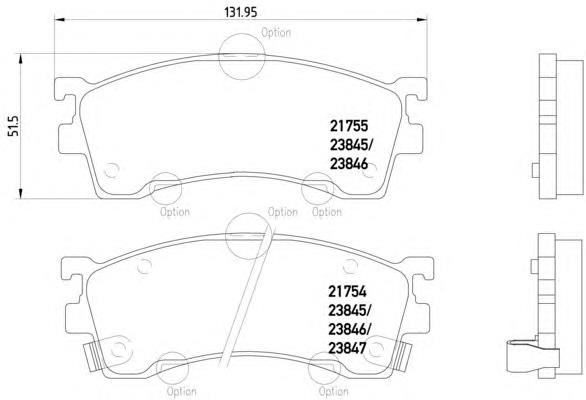 Klocki hamulcowe przednie tarczowe Mazda CBY03323Z cena, od 21,18 USD