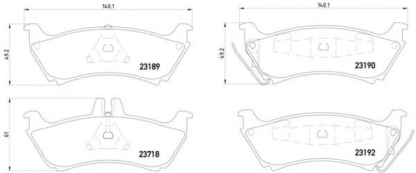 Okładziny (klocki) do hamulców tarczowych tylne HELLA 8DB355009241 cena, od 30,67 USD