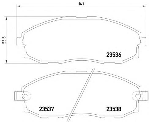 Klocki hamulcowe przednie tarczowe Hyundai/Kia S581014AA81 cena, od 19,87 USD
