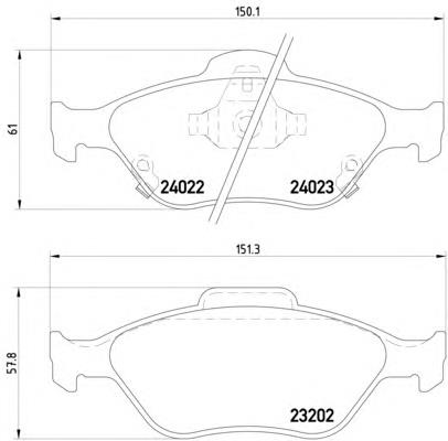 Klocki hamulcowe przednie tarczowe HELLA 8DB355006721 cena, od 26,41 USD