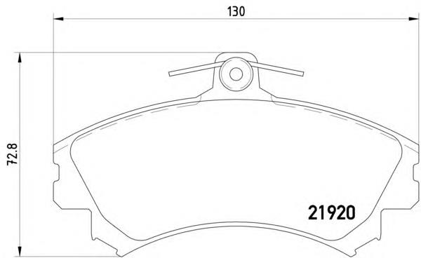 Klocki hamulcowe przednie tarczowe MR977117 Mitsubishi