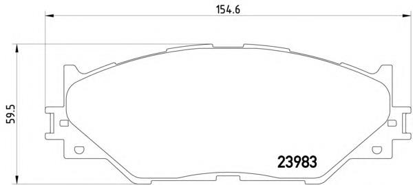 8DB355012241 HELLA Klocki hamulcowe przednie tarczowe