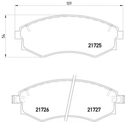 Klocki hamulcowe przednie tarczowe 4813005012 Hyundai/Kia