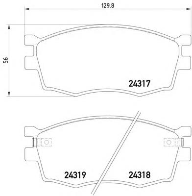 Do koszyka 281011GA00 Hyundai/Kia Klocki hamulcowe przednie tarczowe
