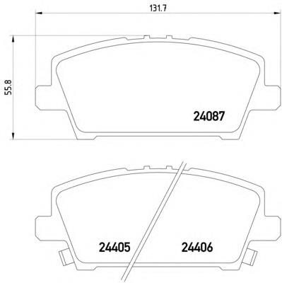 Klocki hamulcowe przednie tarczowe Honda 45022SMGE50