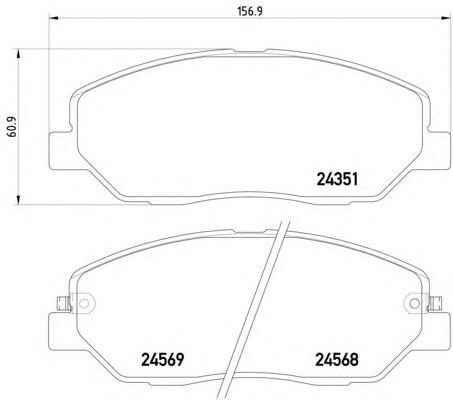 Do koszyka 48130340A0 Ssang Yong Klocki hamulcowe przednie tarczowe