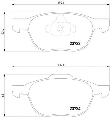 Do koszyka 2614606 Ford Klocki hamulcowe przednie tarczowe
