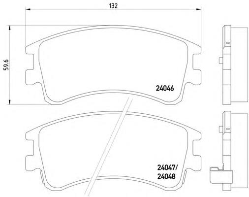 Do koszyka G2YS3323ZB Mazda Klocki hamulcowe przednie tarczowe