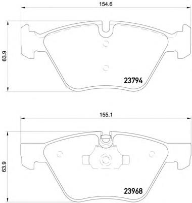 Klocki hamulcowe przednie tarczowe BMW 34112339267