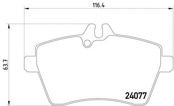 Klocki hamulcowe przednie tarczowe Mercedes A1694200220