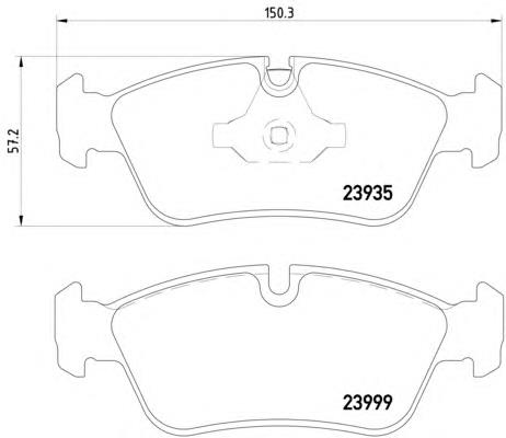 Klocki hamulcowe przednie tarczowe BMW 34116769763
