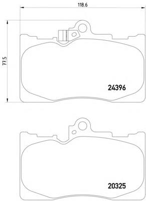 8DB 355 012-121 HELLA klocki hamulcowe przednie tarczowe