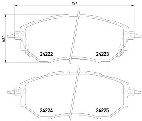 Do koszyka 26296XA000 Subaru Klocki hamulcowe przednie tarczowe