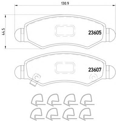 Klocki hamulcowe przednie tarczowe Opel 1605976 cena, od 24,65 USD