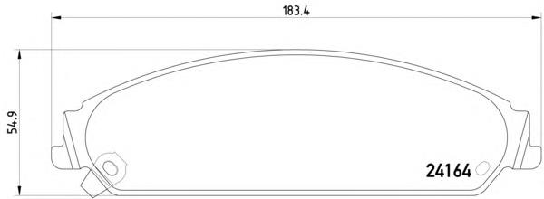 Klocki hamulcowe przednie tarczowe 5142558AB Chrysler