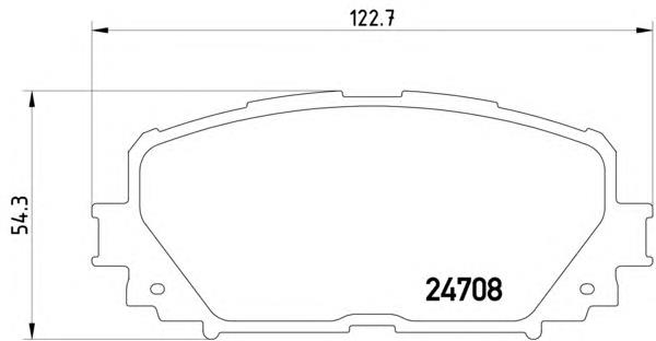 Klocki hamulcowe przednie tarczowe 0446552240 Toyota