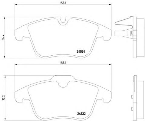 Klocki hamulcowe przednie tarczowe Peugeot/Citroen 1610103780